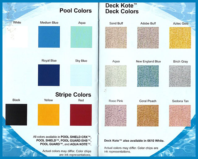 Pool Deck Kote Colors