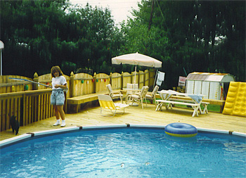 Pool with patio