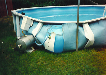 Above Ground Pool Wall Split Open Damages
